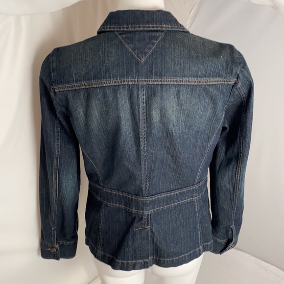 Tommy Hilfiger dark rinse utility denim jacket L - Picture 4 of 11
